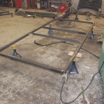 First two cross member in place