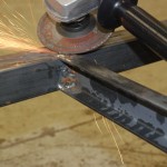Grinding the joints flush