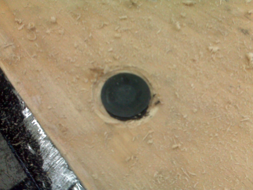 The elevator bolt in place